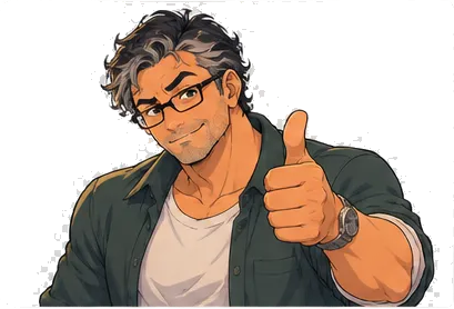 Uncle giving a thumbs up